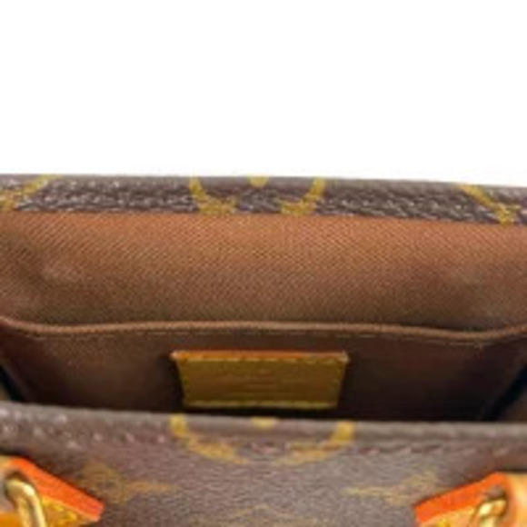 Louis Vuitton Sac Plat Shoulder Bag Leather Monogram Pochette Handbag main image 5